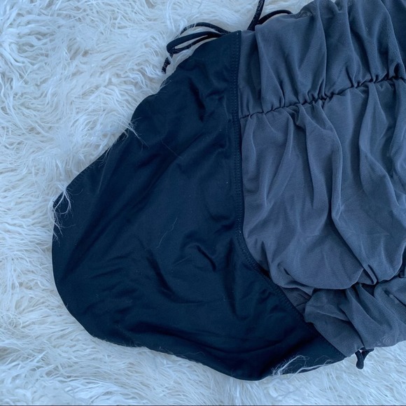 Albion Ruched Grey & Black One Piece Swimsuit Women’s Size Small - Picture 6 of 14